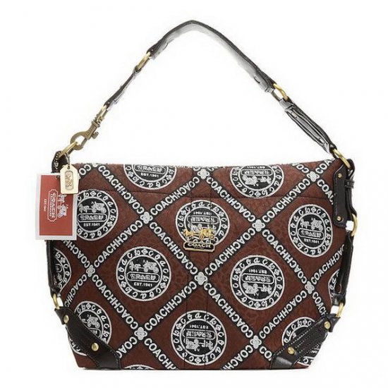 Coach Fashion Logo Large Coffee Shoulder Bags EHX | Coach Outlet Canada - Click Image to Close
